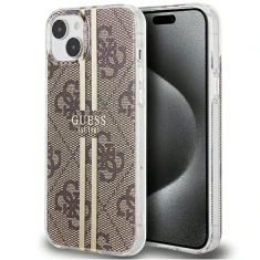 Чехол Guess IML 4G Gold Stripe для iPhone 15 Plus | 14 Plus Brown (GUHCP15MH4PSEGW)