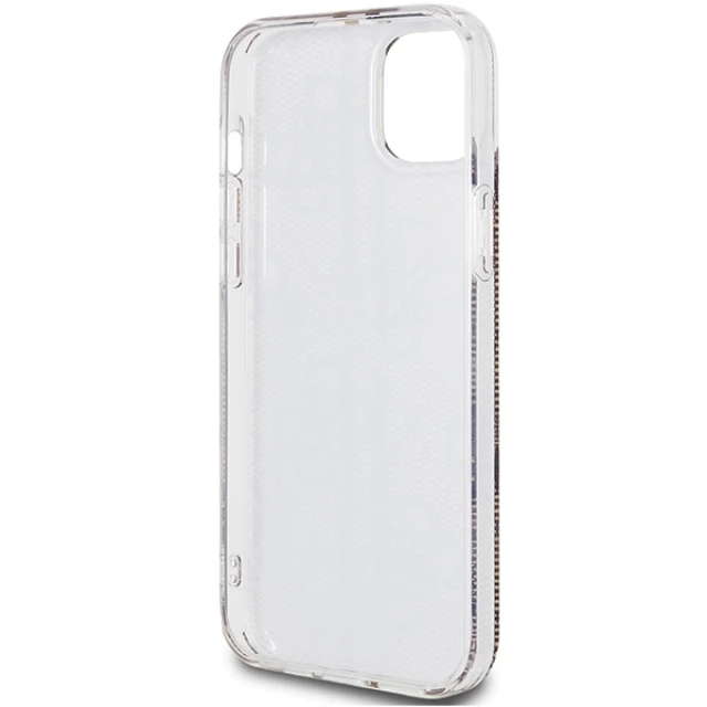 Чохол Guess IML 4G Gold Stripe для iPhone 15 Plus | 14 Plus Brown (GUHCP15MH4PSEGW)