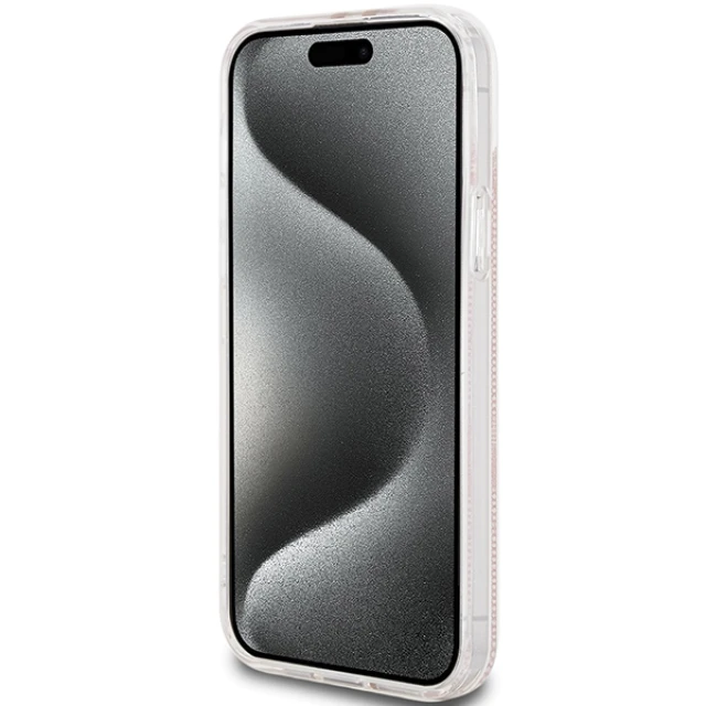 Чохол Guess IML 4G Gold Stripe для iPhone 15 Plus | 14 Plus Pink (GUHCP15MH4PSEGP)