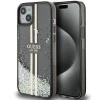Чохол Guess Liquid Glitter Gold Stripes для iPhone 15 Plus | 14 Plus Black (GUHCP15MLFCSEGK)