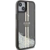 Чохол Guess Liquid Glitter Gold Stripes для iPhone 15 Plus | 14 Plus Black (GUHCP15MLFCSEGK)