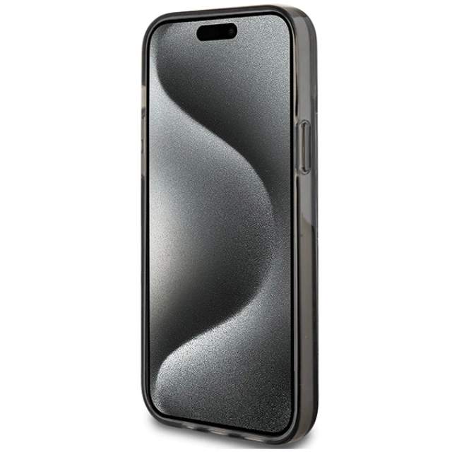 Чохол Guess Liquid Glitter Gold Stripes для iPhone 15 Plus | 14 Plus Black (GUHCP15MLFCSEGK)
