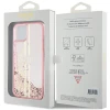Чохол Guess Liquid Glitter Gold Stripes для iPhone 15 Plus | 14 Plus Pink (GUHCP15MLFCSEGP)