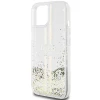 Чехол Guess Liquid Glitter Gold Stripes для iPhone 15 Plus | 14 Plus Transparent (GUHCP15MLFCSEGT)