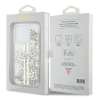 Чохол Guess Liquid Glitter Gold Stripes для iPhone 15 Pro Transparent (GUHCP15LLFCSEGT)
