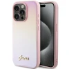 Чохол Guess Saffiano Iridescent Script для iPhone 15 Pro Pink (GUHCP15LPSAIRSP)