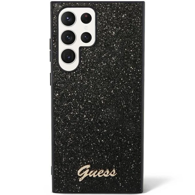 Чохол Guess Glitter Script для Samsung Galaxy S24 Ultra (S928) Black (GUHCS24LHGGSHK)