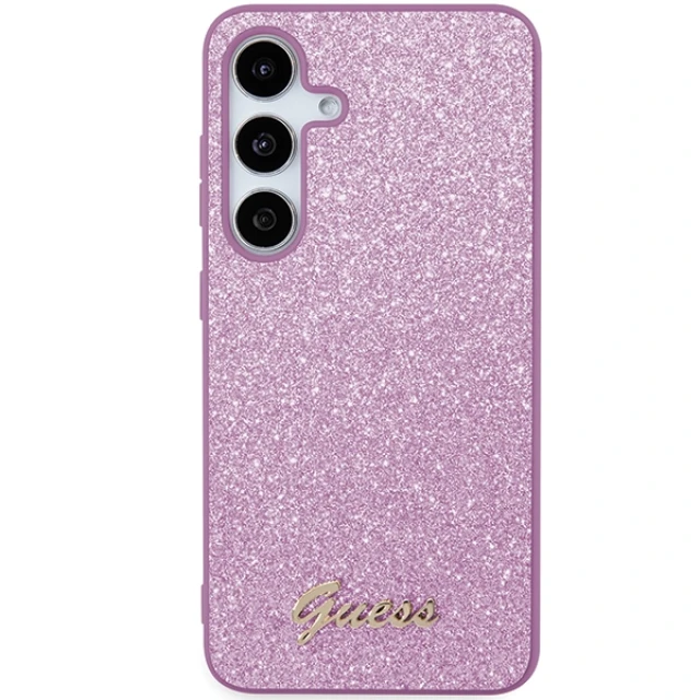 Чехол Guess HardCase Glitter Script для Samsung Galaxy S24 Plus (S926) Purple (GUHCS24MHGGSHU)