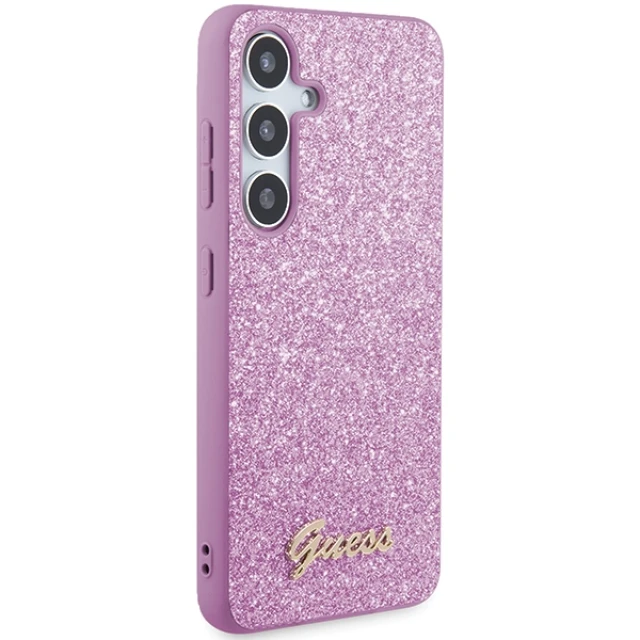 Чехол Guess HardCase Glitter Script для Samsung Galaxy S24 Plus (S926) Purple (GUHCS24MHGGSHU)