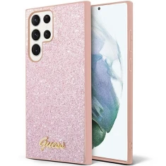 Чохол Guess Glitter Script для Samsung Galaxy S24 Ultra (S928) Pink (GUHCS24LHGGSHP)