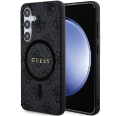 Чохол Guess 4G Collection Leather Metal Logo для Samsung Galaxy S24 (S921) Black with MagSafe (GUHMS24SG4GFRK)