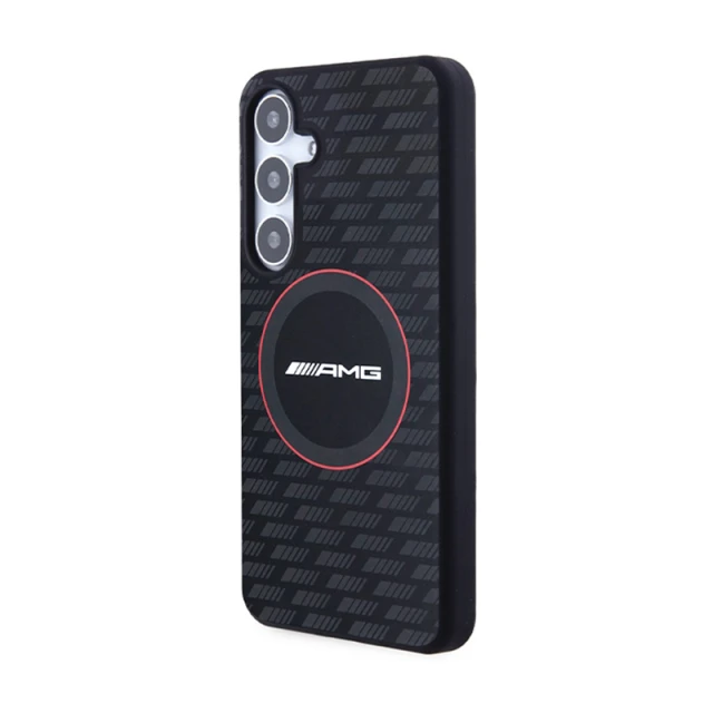 Чехол AMG Hardcase Silicone Carbon Pattern для Samsung Galaxy S24 (S921) Black with MagSafe (AMHMS24S23SMRK)