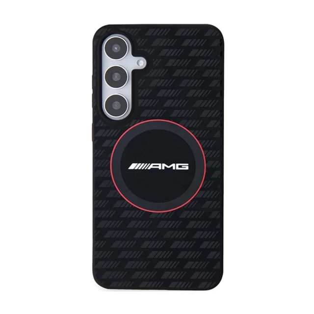 Чехол AMG Hardcase Silicone Carbon Pattern для Samsung Galaxy S24 (S921) Black with MagSafe (AMHMS24S23SMRK)