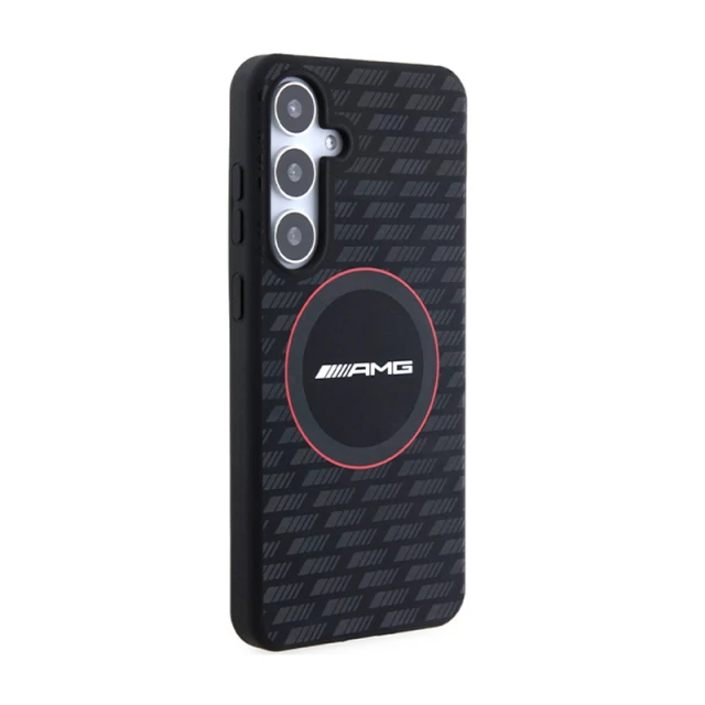 Чехол AMG Hardcase Silicone Carbon Pattern для Samsung Galaxy S24 (S921) Black with MagSafe (AMHMS24S23SMRK)