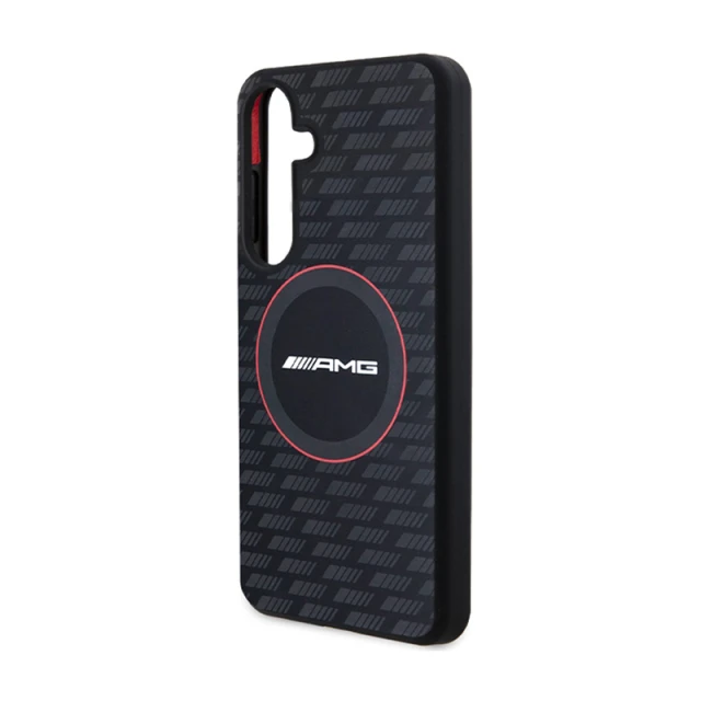 Чехол AMG Hardcase Silicone Carbon Pattern для Samsung Galaxy S24 (S921) Black with MagSafe (AMHMS24S23SMRK)