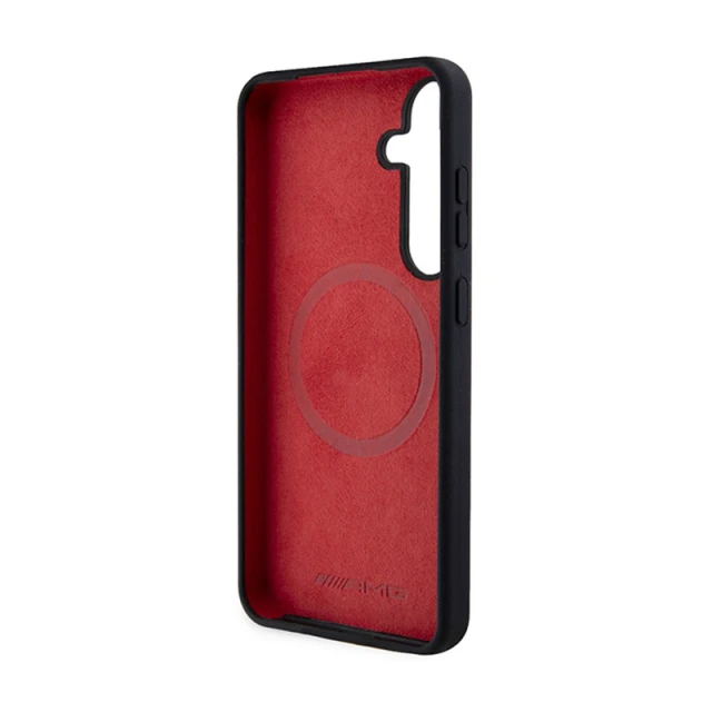 Чехол AMG Hardcase Silicone Carbon Pattern для Samsung Galaxy S24 (S921) Black with MagSafe (AMHMS24S23SMRK)