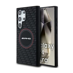 Чохол AMG Hardcase Silicone Carbon Pattern для Samsung Galaxy S24 Ultra (S928) Black with MagSafe (AMHMS24L23SMRK)