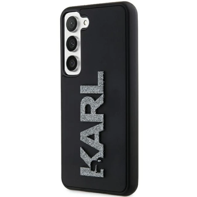 Чохол Karl Lagerfeld 3D Rubber Glitter Logo для Samsung Galaxy S23 (S911) Black (KLHCS23S3DMBKCK)