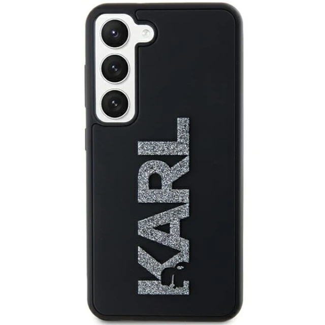 Чохол Karl Lagerfeld 3D Rubber Glitter Logo для Samsung Galaxy S23 Plus (S916) Black (KLHCS23M3DMBKCK)