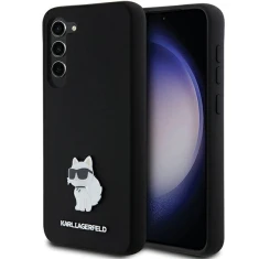 Чехол Karl Lagerfeld Silicone Choupette Metal Pin для Samsung Galaxy S23 Plus (S916) Black (KLHCS23MSMHCNPK)