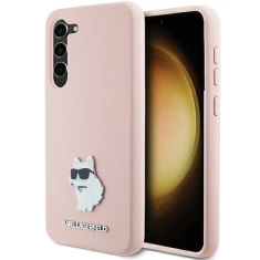 Чехол Karl Lagerfeld Silicone Choupette Metal Pin для Samsung Galaxy S23 Plus (S916) Pink (KLHCS23SSMHCNPP)