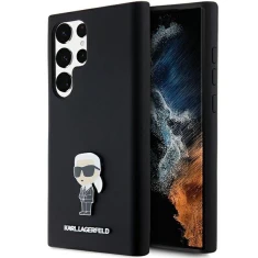 Чохол Karl Lagerfeld Silicone Ikonik Metal Pin для Samsung Galaxy S23 Ultra (S918) Black (KLHCS23LSMHKNPK)