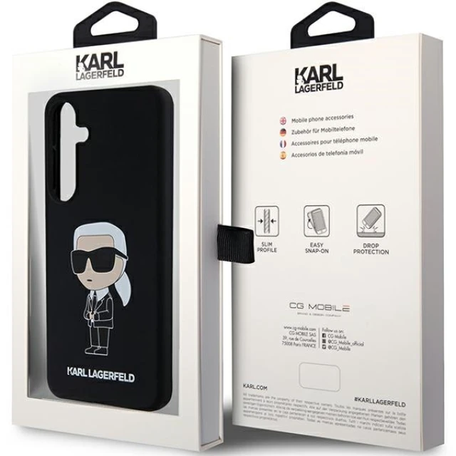 Чохол Karl Lagerfeld Silicone Ikonik для Samsung Galaxy S24 (S921) Black (KLHCS24SSNIKBCK)