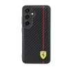 Чохол Ferrari Carbon Printed Line для Samsung Galaxy S24 (S921) Black (FEHCS24SN3DUR)