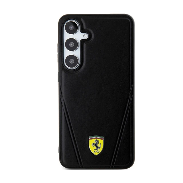 Чохол Ferrari Hot Stamp V Lines для Samsung Galaxy S24 Plus (S926) Black with MagSafe (FEHMS24MP3BAK)