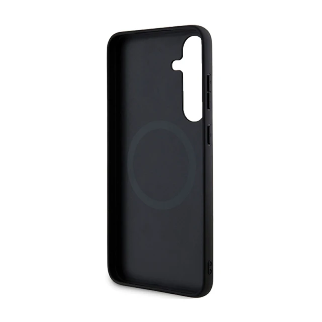 Чохол Ferrari Hot Stamp V Lines для Samsung Galaxy S24 Plus (S926) Black with MagSafe (FEHMS24MP3BAK)