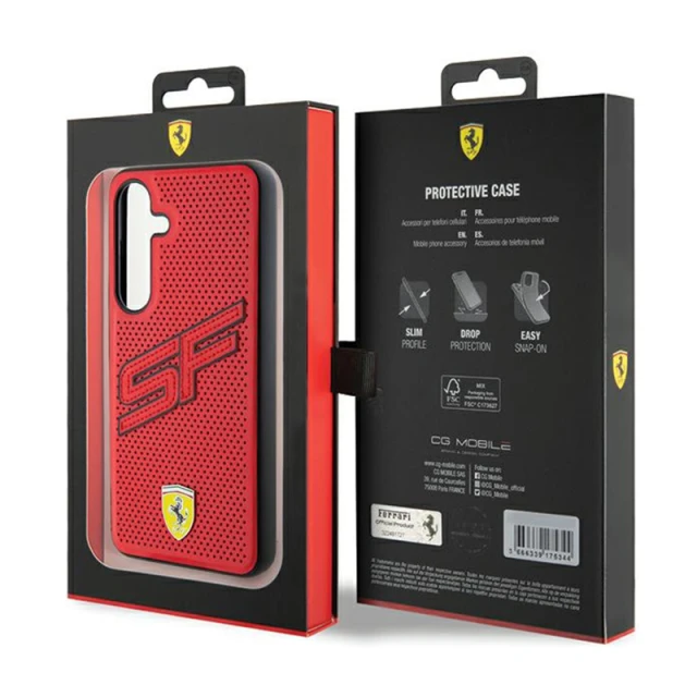Чохол Ferrari Big SF Perforated для Samsung Galaxy S24 Plus (S926) Red (FEHCS24MPINR)