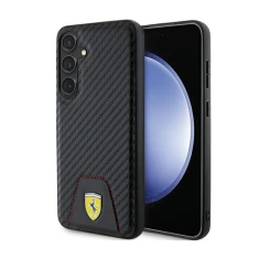 Чохол Ferrari Carbon Stitched Bottom для Samsung Galaxy S24 Plus (S926) Black (FEHCS24MN3PUK)