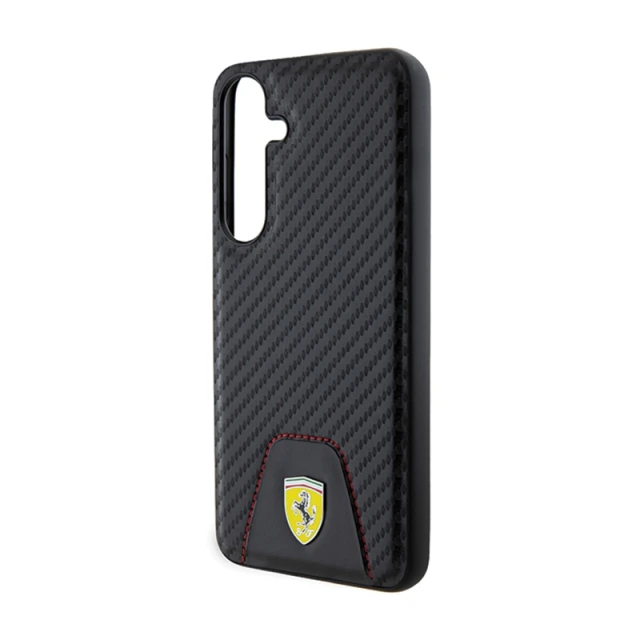 Чохол Ferrari Carbon Stitched Bottom для Samsung Galaxy S24 Plus (S926) Black (FEHCS24MN3PUK)