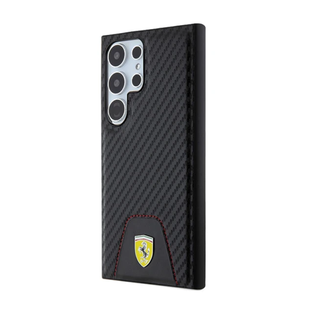 Чохол Ferrari Carbon Stitched Bottom для Samsung Galaxy S24 Ultra (S928) Black (FEHCS24LN3PUK)