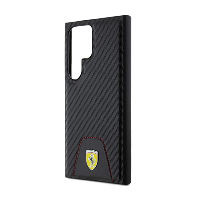 Чохол Ferrari Carbon Stitched Bottom для Samsung Galaxy S24 Ultra (S928) Black (FEHCS24LN3PUK)