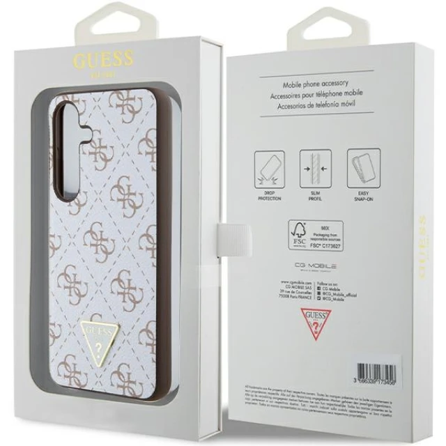 Чохол Guess 4G Triangle для Samsung Galaxy S24 (S921) White (GUHCS24SPG4GPH)