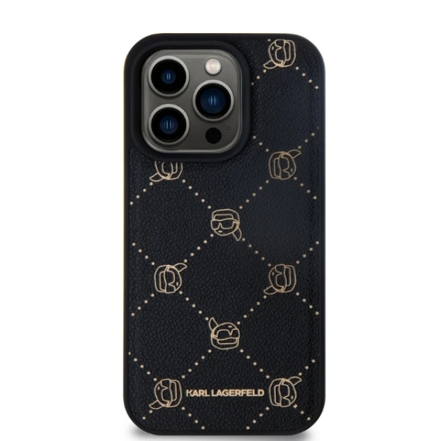 Чохол Karl Lagerfeld Karl Heads для iPhone 15 Pro Max Black with MagSafe (KLHMP15XPGKHPHK)