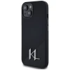 Чохол Karl Lagerfeld Silicone Shadow Metal Initial для iPhone 15 Black with MagSafe (KLHMP15SSCMKMPCK)