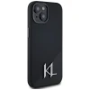 Чохол Karl Lagerfeld Silicone Shadow Metal Initial для iPhone 15 Black with MagSafe (KLHMP15SSCMKMPCK)