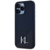 Чохол Karl Lagerfeld Silicone Shadow Metal Initial для iPhone 15 Pro Max Black with MagSafe (KLHMP15XSCMKMPCK)