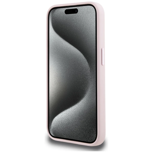 Чохол Karl Lagerfeld Silicone Shadow Metal Initial для iPhone 15 Pro Max Pink with MagSafe (KLHMP15XSCMKMPCP)