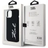 Чохол Karl Lagerfeld Silicone Metal Script Logo для iPhone 15 Black (KLHCP15SSCMSMVK)