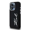 Чохол Karl Lagerfeld Silicone Metal Script Logo для iPhone 15 Pro Black (KLHCP15LSCMSMVK)