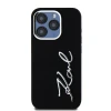 Чохол Karl Lagerfeld Silicone Metal Script Logo для iPhone 15 Pro Black (KLHCP15LSCMSMVK)