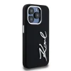 Чохол Karl Lagerfeld Silicone Metal Script Logo для iPhone 15 Pro Black (KLHCP15LSCMSMVK)