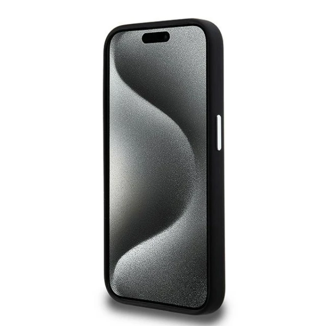 Чохол Karl Lagerfeld Silicone Metal Script Logo для iPhone 15 Pro Black (KLHCP15LSCMSMVK)
