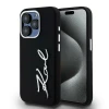 Чохол Karl Lagerfeld Silicone Metal Script Logo для iPhone 15 Pro Max Black (KLHCP15XSCMSMVK)