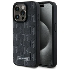 Чохол Karl Lagerfeld Leather Monogram Metal Logo для iPhone 15 Pro Black with MagSafe (KLHMP15LPKHPORPK)