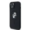 Чохол Karl Lagerfeld Silicone Karl & Choupette для iPhone 15 Plus | 14 Plus Black with MagSafe (KLHMP15MSCMKCRHK)