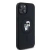 Чохол Karl Lagerfeld Silicone Karl & Choupette для iPhone 15 Plus | 14 Plus Black with MagSafe (KLHMP15MSCMKCRHK)
